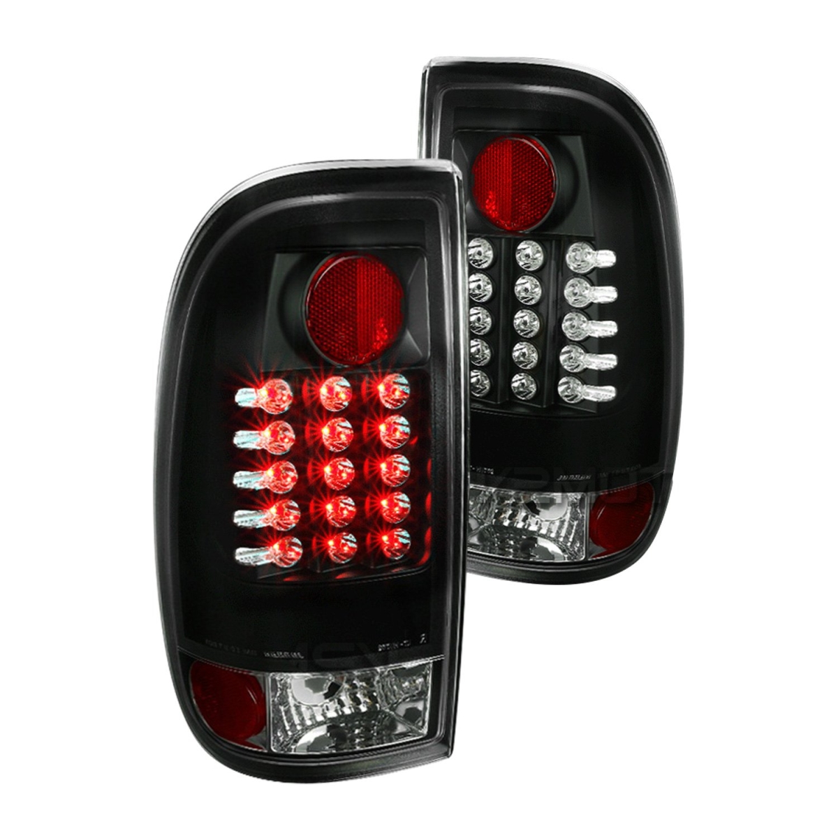 Fiber Optic LED Tail Lights for 2008-2016 Ford F250, Black
