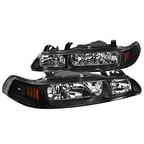JDM Head-Light & Corner Light Set for 1990-1993 Acura Integra - Black