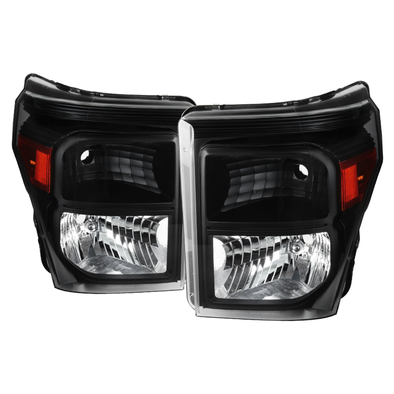 Euro Head Light for 2011-2016 Ford F250 - Black