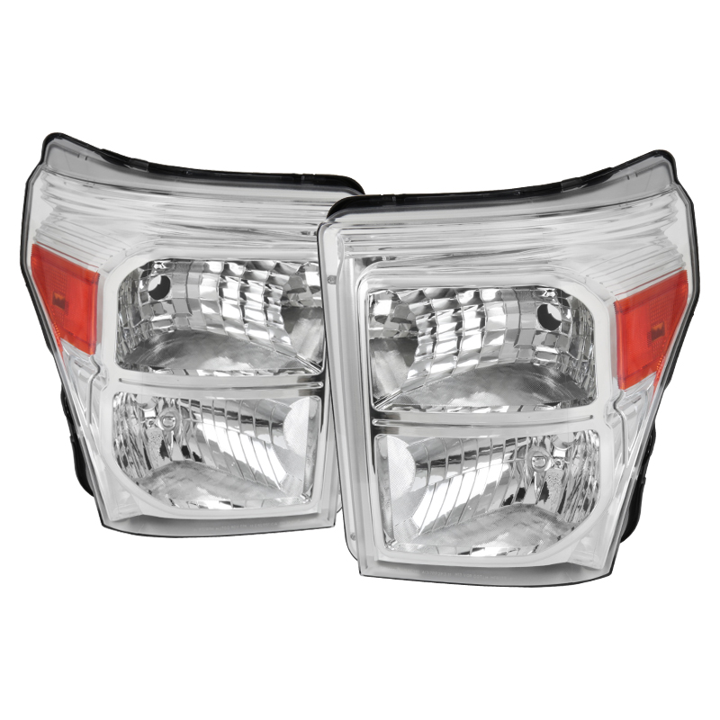 Euro Head Light for 2011-2016 Ford F250 - Chrome