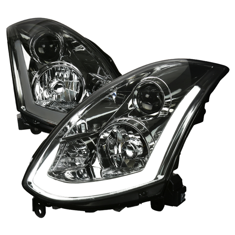 Sequential 2 Door Models with Factory Xenon Projector Head-Light for 2003-2005 Infiniti G35 - Smoke