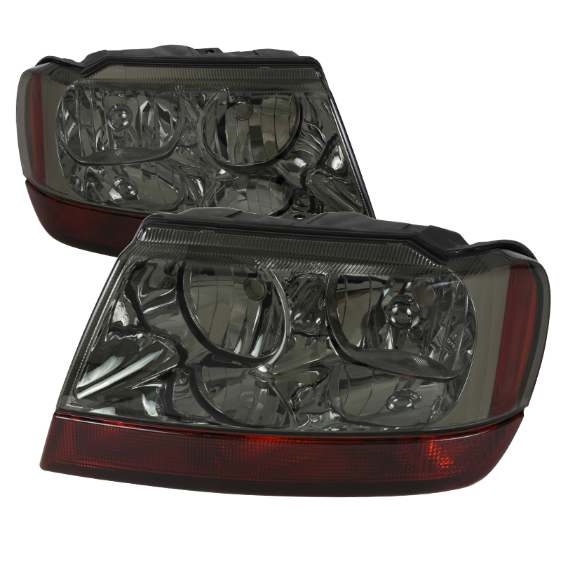 Euro Head Light for 1999-2004 Jeep Cherokee - Smoke