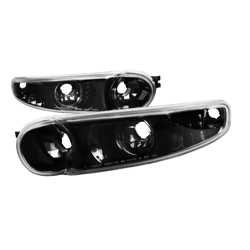 Bumper Lights for 2000-2005 GMC Yukon Denali - Glossy Black