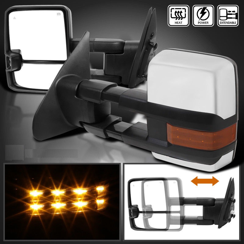 RMX-TUN07G2GLEDHP-FS LED Chrome Power Towing Mirrors with Heated Function for 2007-2017 Toyota Tundra