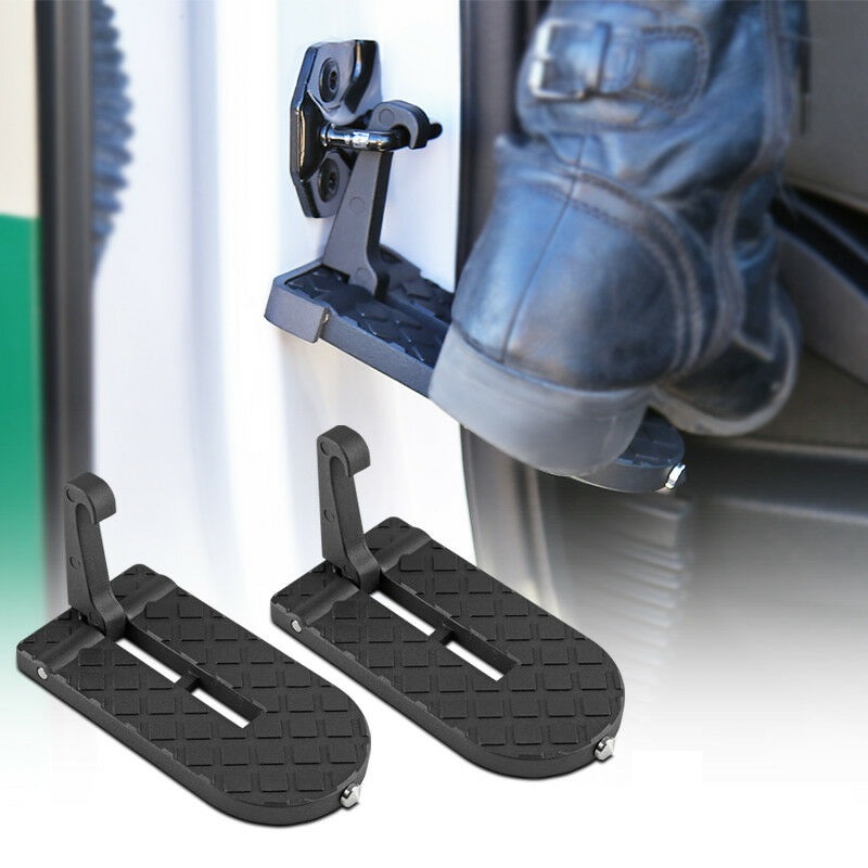 SSB-UNV1001X2 Universal Door Step Assist Pedal Ladder Set - Black, 2 Piece