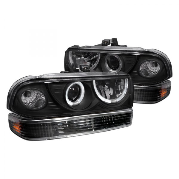 Projector Head Light & LED Bumper Light Combo for 1998-2002 Chevy S10