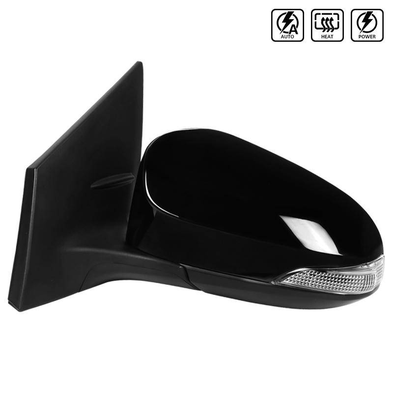Picture of Spec D Tuning RMV-COR14AT9-B-MP-R 9 Wires Glossy Black Right Side Mirror for 2014-2018 Toyota Corolla