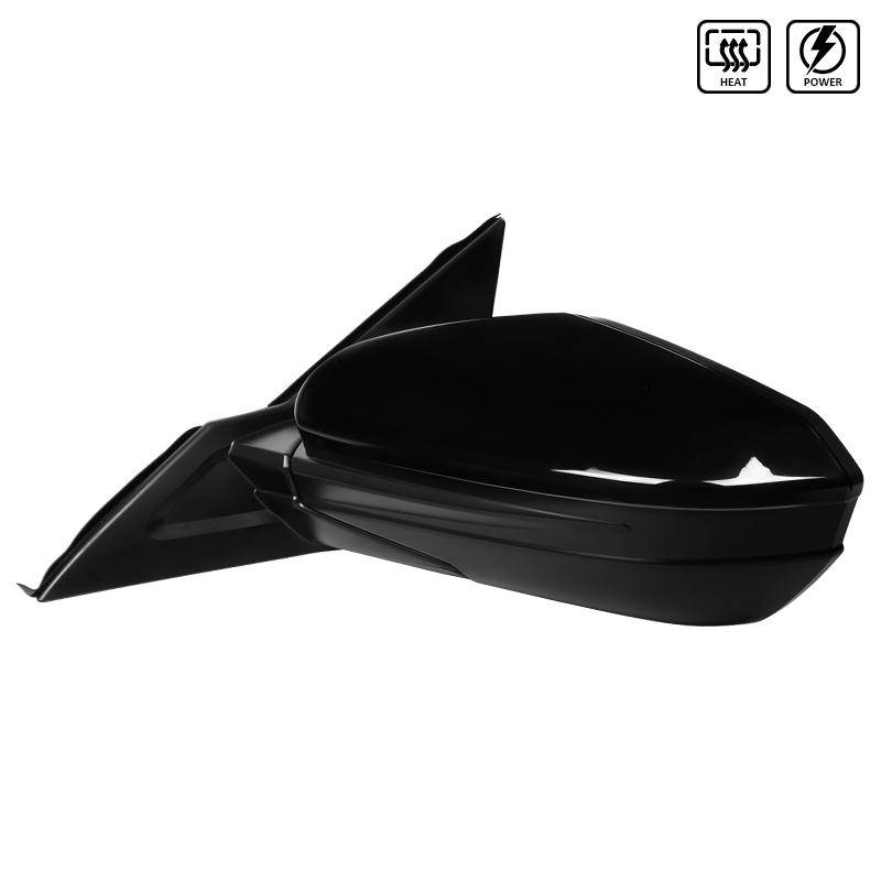 Picture of Spec D Tuning RMV-CV16HP5-B-MP-L 5 Wires Power Heated Glossy Black Left Side Mirror for 2016-2018 Honda Civic