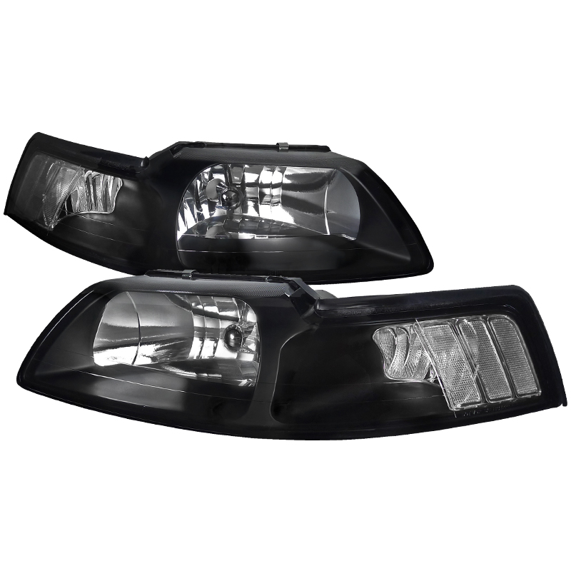Black Headlights for 1999-2004 Ford Mustang
