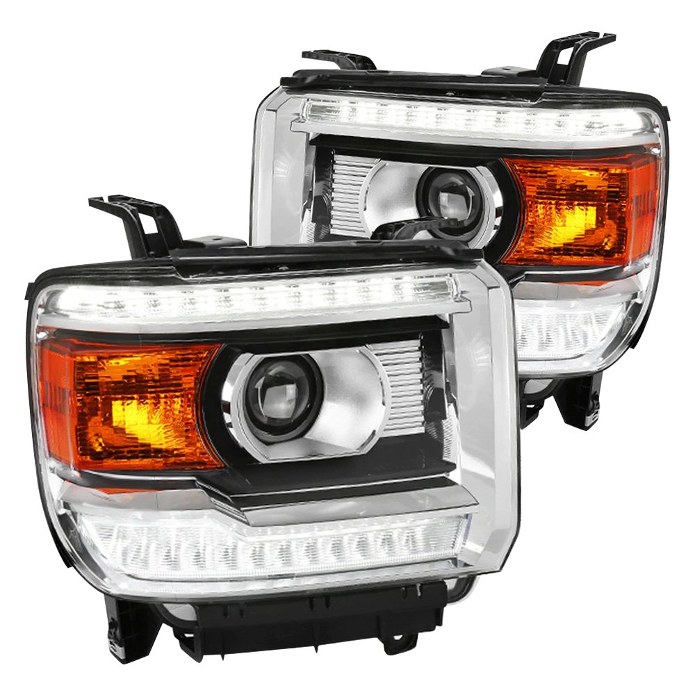 Projector Headlight with Led Bar for 2014-2018 GMC Sierra 1500