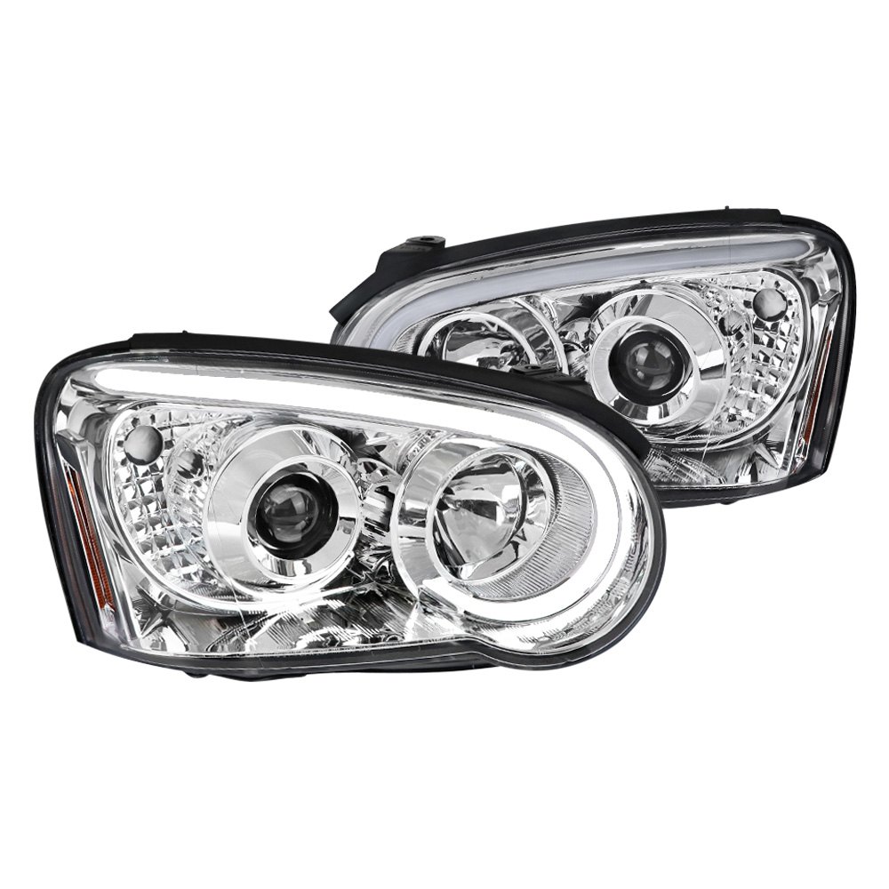 2LHP-WRX05-G2-TM Chrome Housing Projector Headlight with Clear Lens for 2004-2005 Subaru Impreza