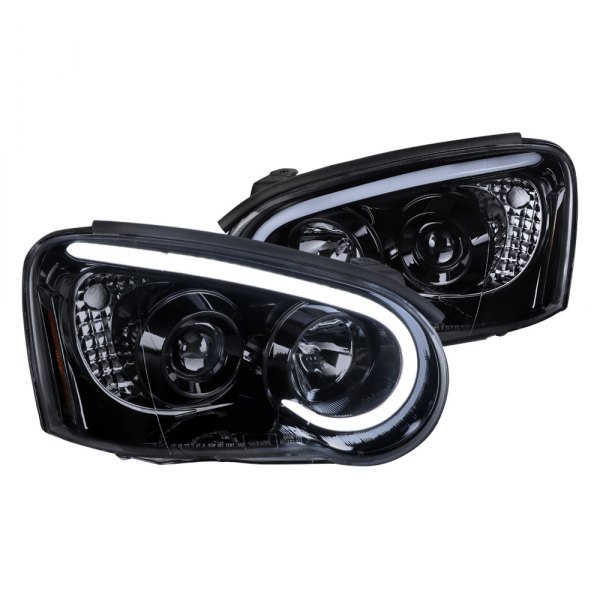 2LHP-WRX05G-G2-TM Matte Black Housing Smoke Lens Projector Headlights for 2004-2005 Subaru Impreza