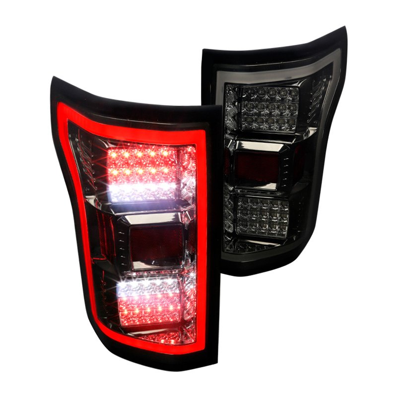 Chrome Housing Tail Light with Smoke Lens for 2018-2020 Ford F-150
