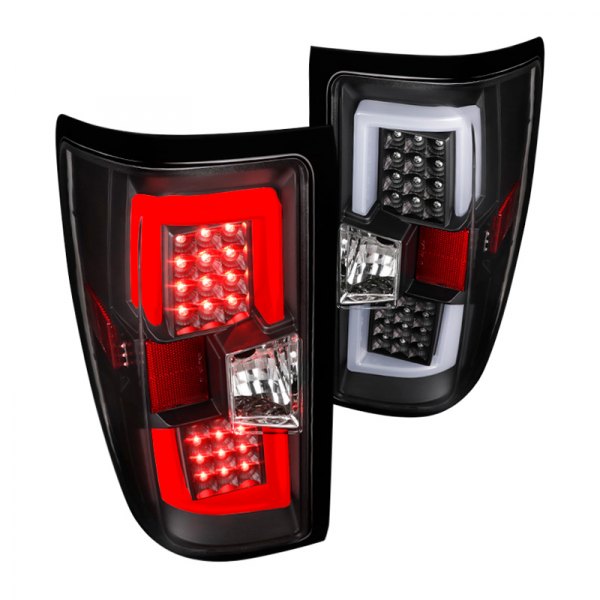 Black Housing with Clear Lens LED Tail Lights for 2014-2017 Chevy Silverado 1500