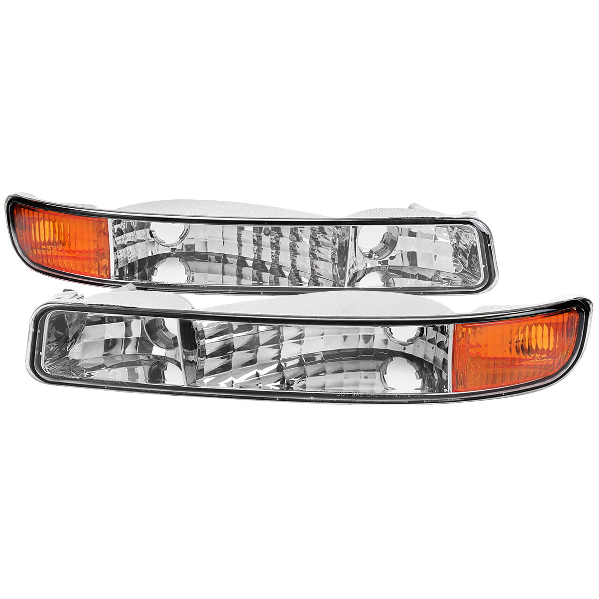 2LB-GMC99-RO OE Style Bumper Lights with Chrome Housing & Clear Lens for 1999-2006 GMC Sierra 1500-2500-3500