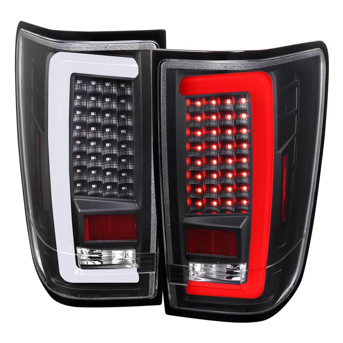 LT-TIT04JMLED-G2-TM White LED Bar Tail Lights with Matte Black Housing & Clear Lens for 2004-2015 Nissan Titan