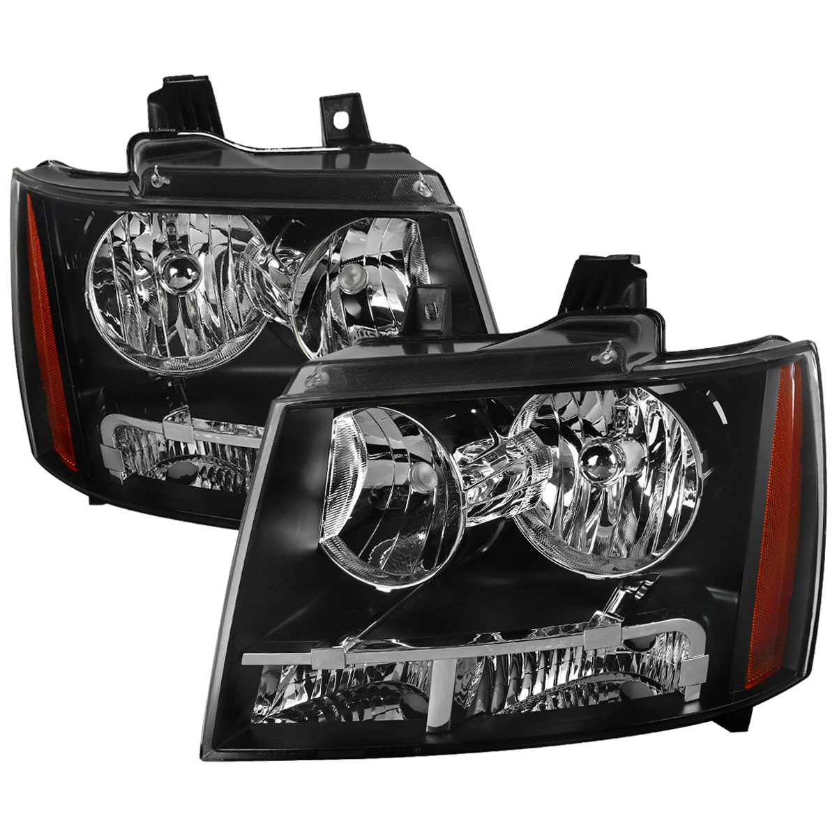 Black Crystal Housing Headlight for 2007-2013 Chevrolet Avalanche