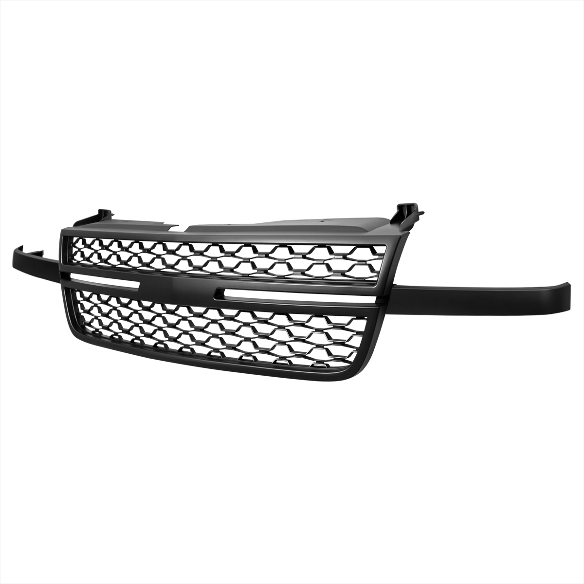 Black Honeycomb Front Hood Grille for 2005-2006 Chevy Silverado 1500