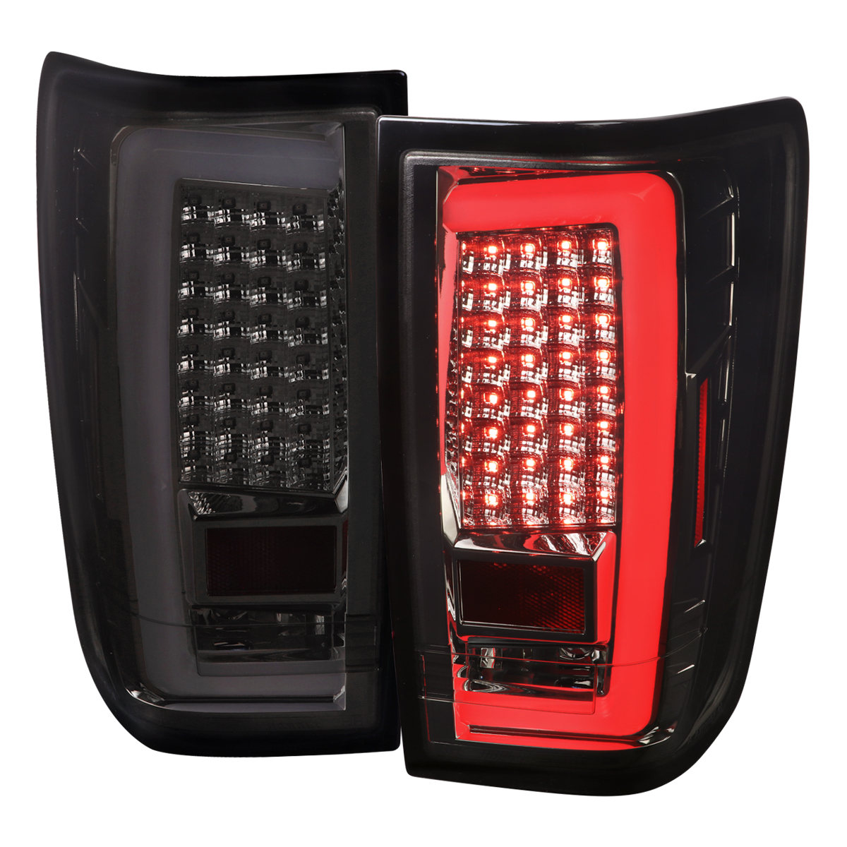 LT-TIT04GLED-G2-TM LED Bar Tail Lights with Chrome Housing & Clear Lens for 2004-2015 Nissan Titan