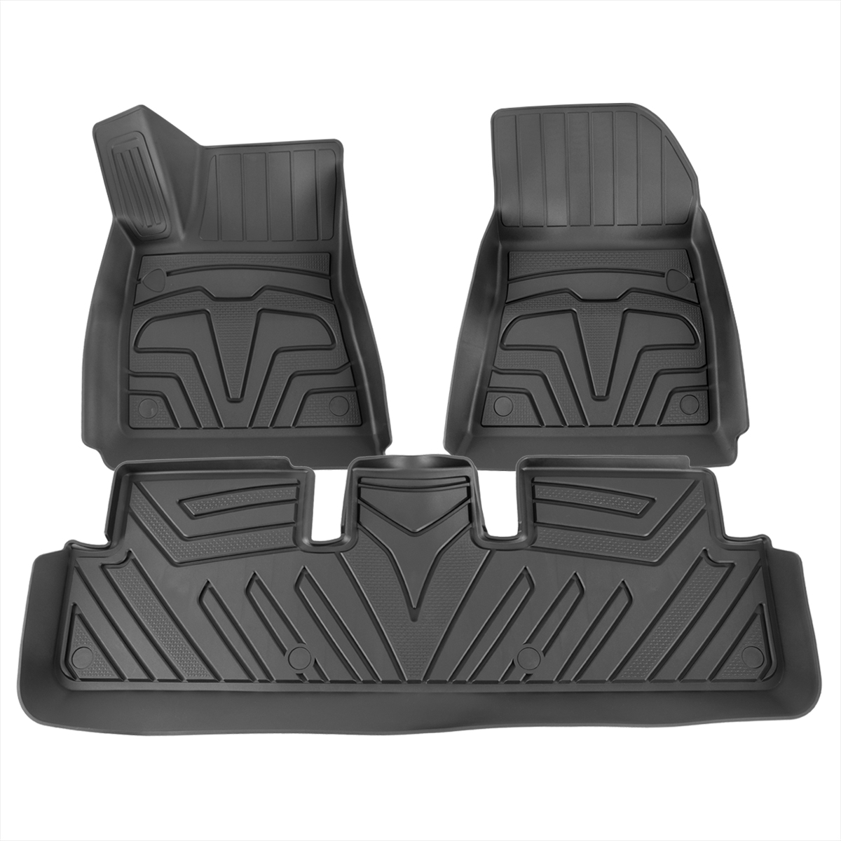MAT-TSLA317-MP 3 Piece 2 Front 1 Back Floor Mats with Injecition Tape for 2017-2022 Tesla Model 3