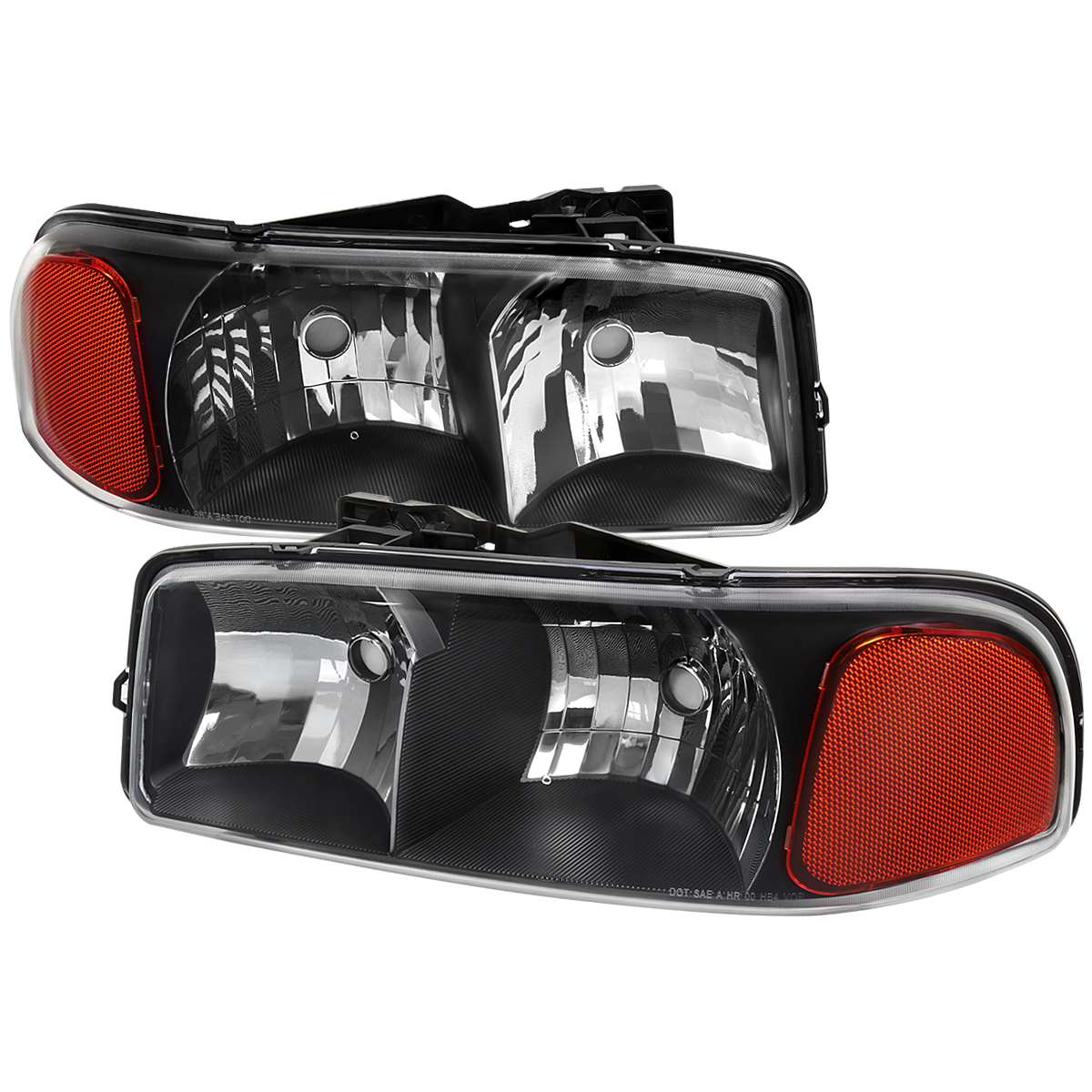 Oe Style Headlight with Matte Black Housing Clear Lens for 2001-2007 GMC Sierra 1500
