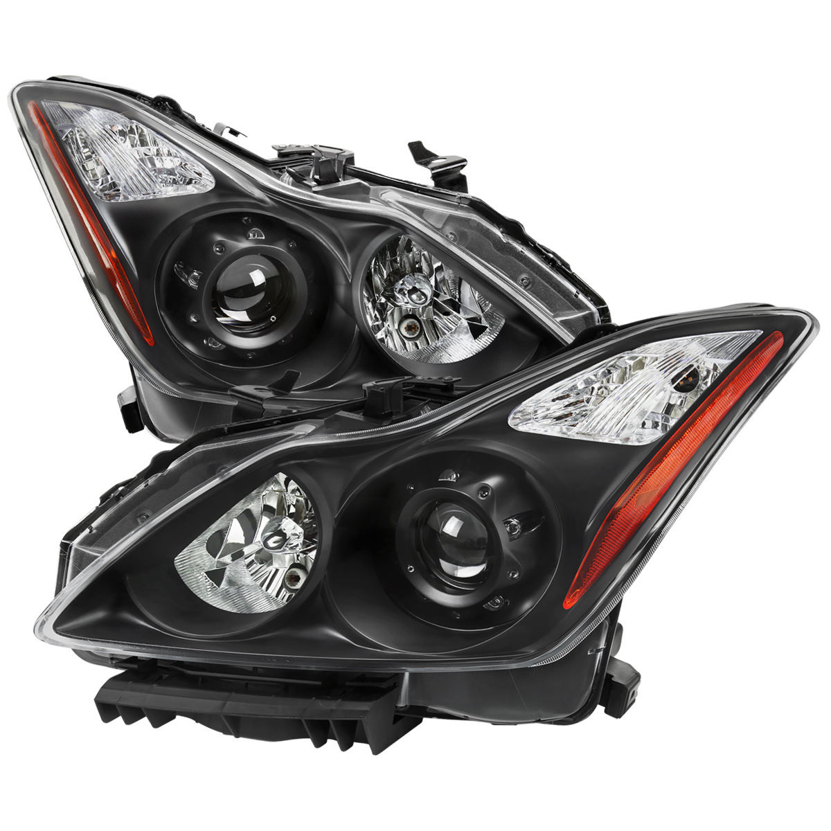 2LHP-G37082JM-RS Q60 Coupe Oe Headlight with Matte Black Housing Clear Lens Amber Reflector for 2008-2013 Infiniti G37