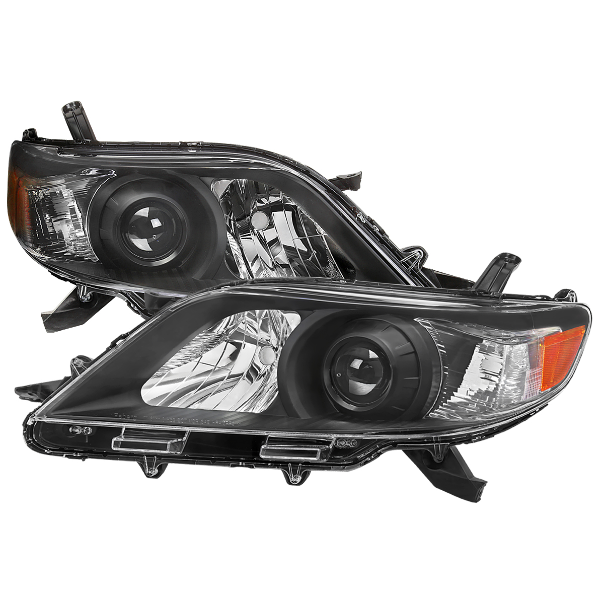2LHP-SNA11JM-GO H11 Low Beam OE Halogen LED Headlight without Matte Black Housing Clear Lens for 2011-2020 Toyota Sienna