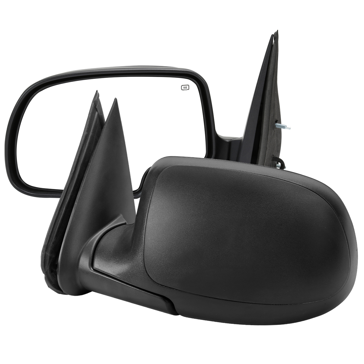 Matte Black Power Heated Side Mirrors for 1999-2002 Chevrolet Silverado 1500-2500-3500