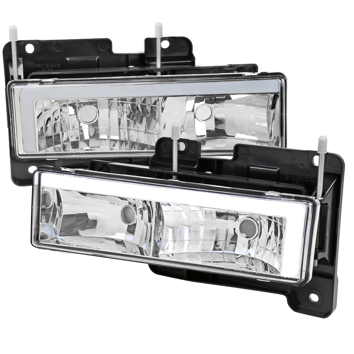 LH-C1088-G3-RS LED Bar Style Headlight with Chrome Housing & Clear Lens for 1988-1998 Chevrolet-GMC C10 Pickup Truck