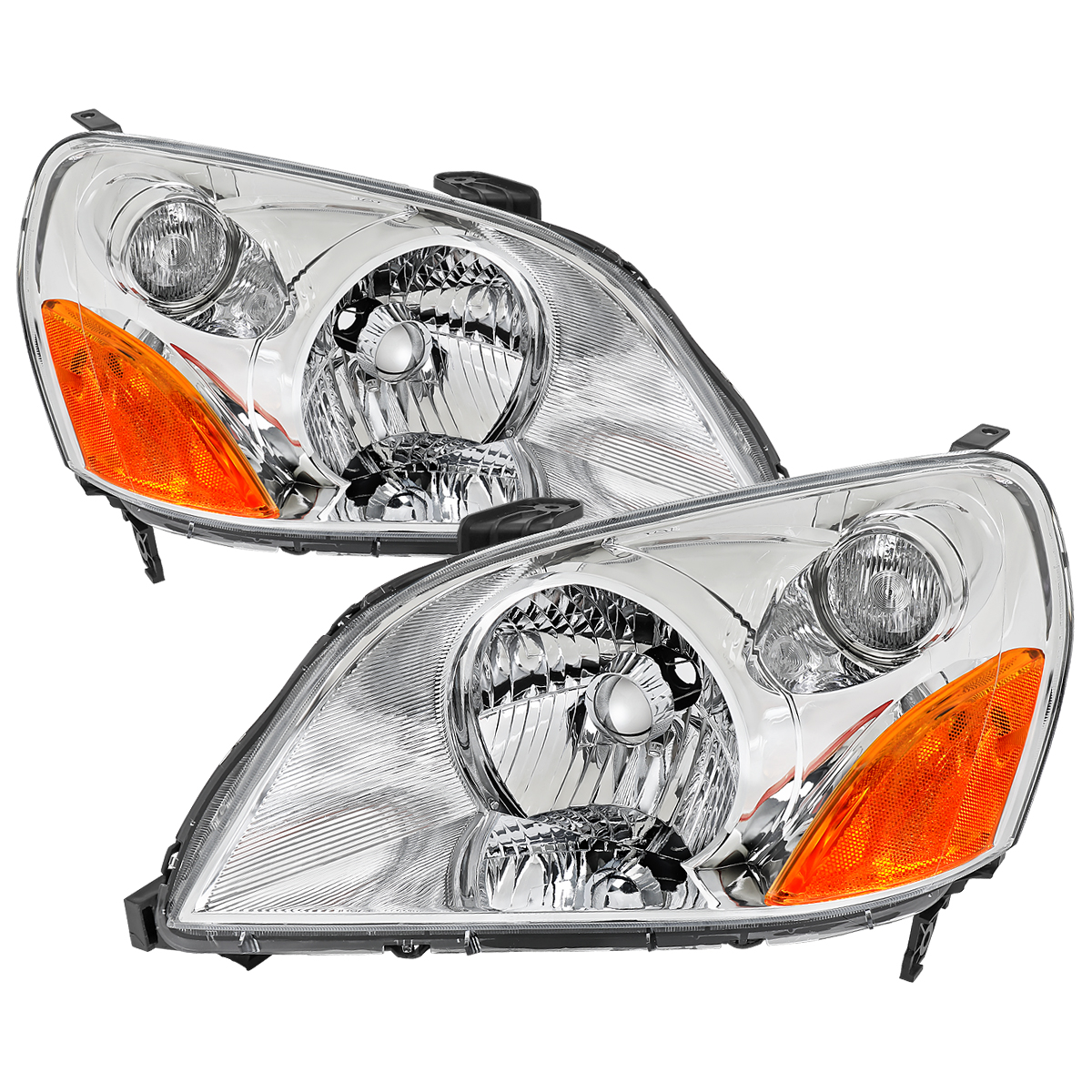 2LH-PLT03-GO Chrome Housing Clear Lens Factory Style Headlight for 2003-2005 Honda Pilot