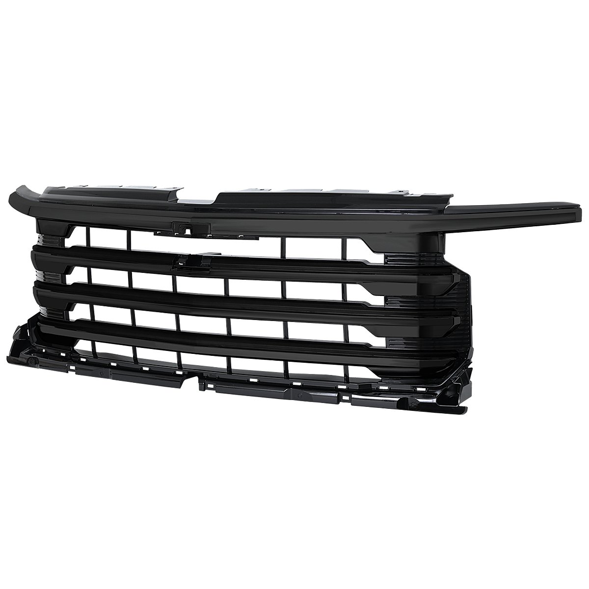 Picture of Spec-D Tuning HG-SIV2215HCJM-JB High Country Black Mesh Front Upper Hood Grille for 2022-2024 Chevy Silverado 1500