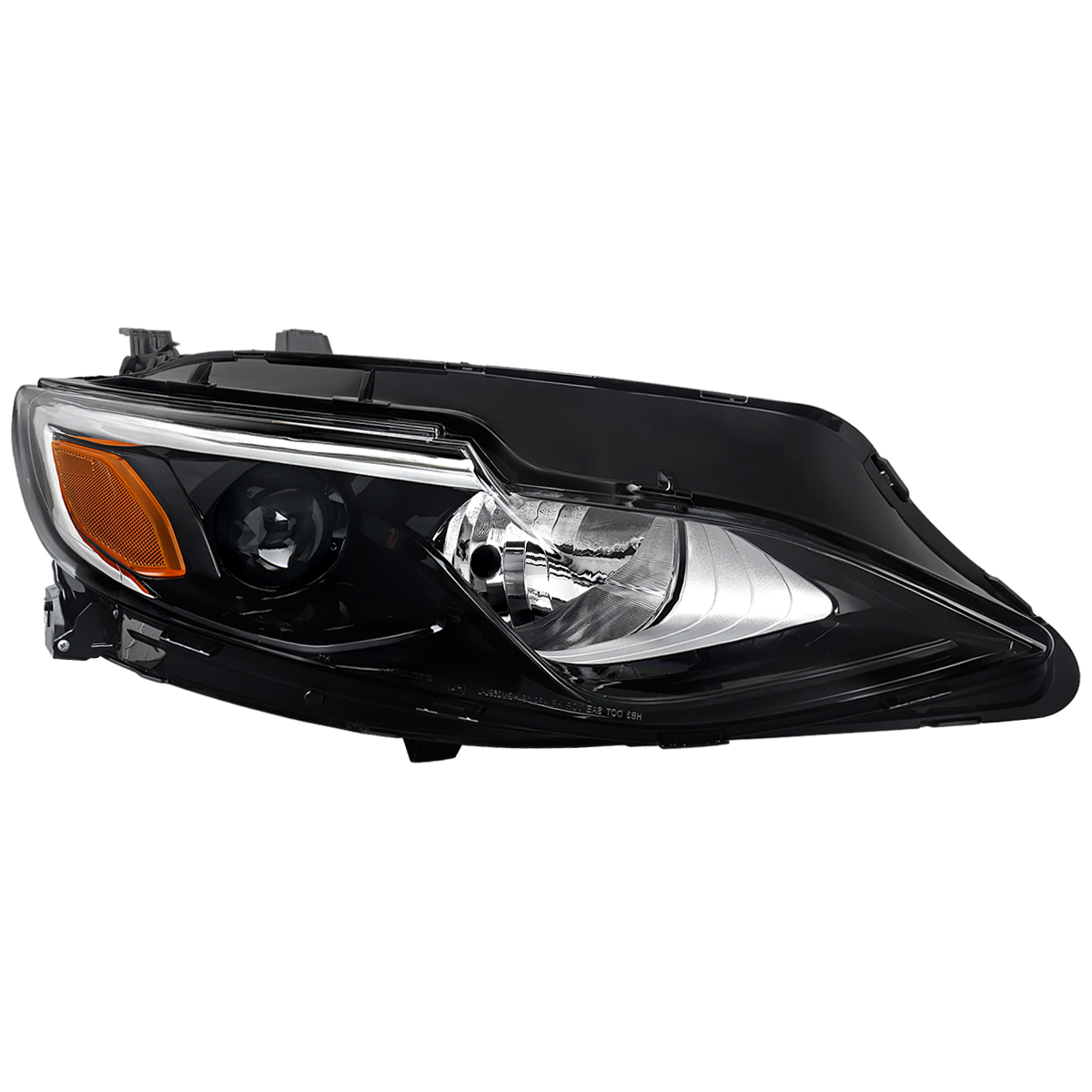 2LHP-MBU19GB-R-RO OE Halogen Projector Left Side Headlights with Glossy Black Housing Clear Lens for 2019-2024 Chevrolet Malibu - 12 x 14 x 30 in.