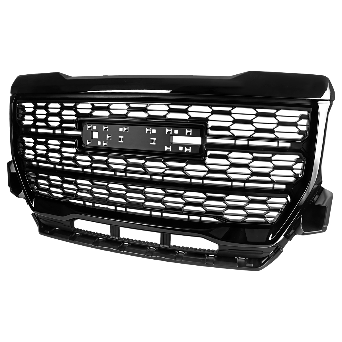 HG-CAN21JM-GL Glossy Black Denali Style Front Upper Mesh Hood Grille for 2021-2022 GMC Canyon