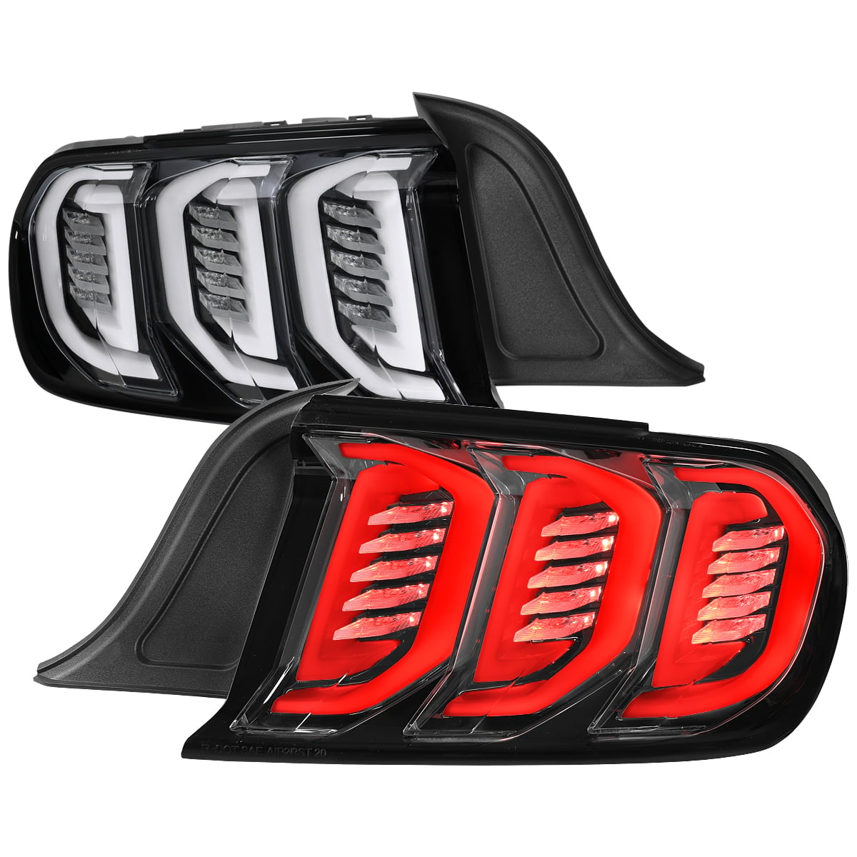 LT-MST15JMLED-SQ-FS Sequential Signal Convertible & Full LED Tail Light for 2015-2017 Ford Mustang Coupe V6