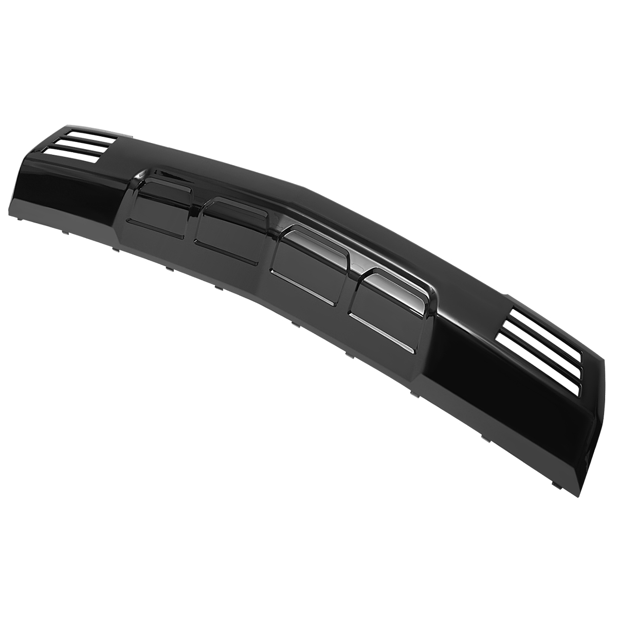 Picture of Spec-D Tuning SKD-SIV2215JM-JB Glossy Black Front Bumper Lower Valance Skid Plate for 2022-2024 Chevy Silverado 1500