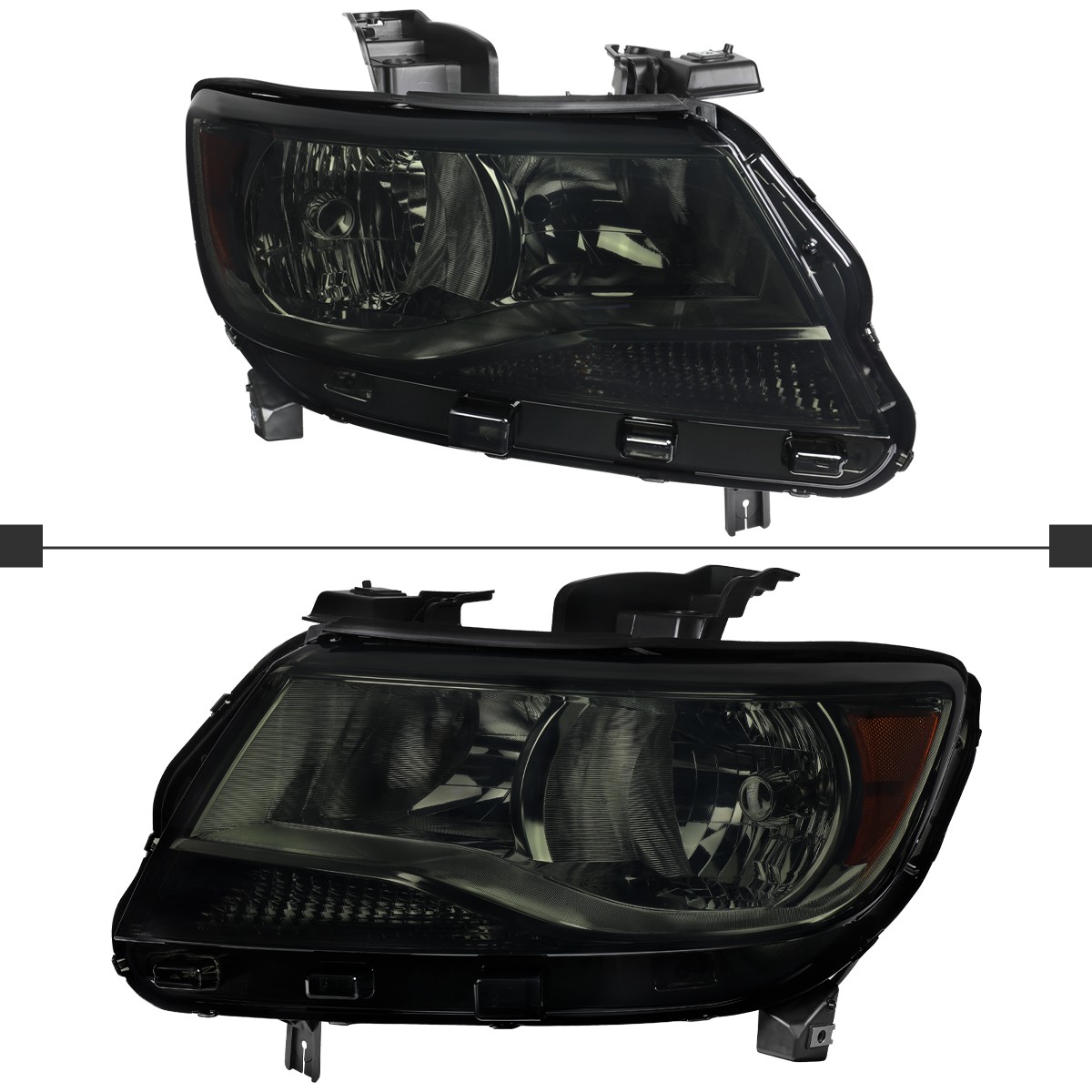 Picture of Spec-D Tuning 2LH-COL15G-GO Factory Halogen Lamps Left plus Right Headlights for 2015-2022 Chevy Colorado - Smoke