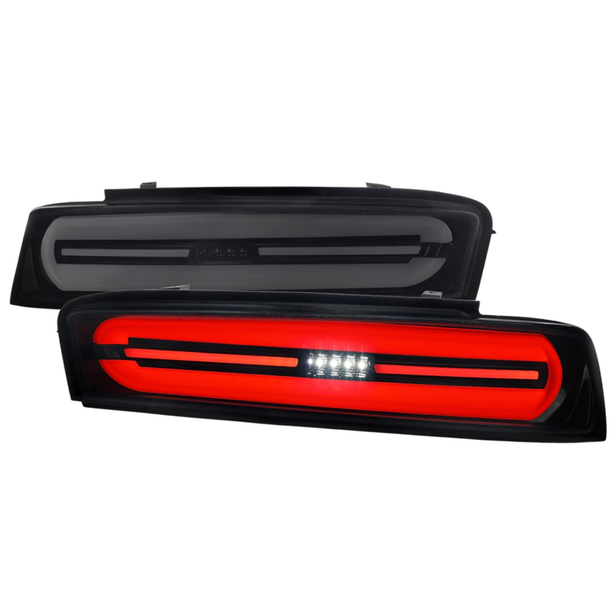 LT-CMR16BBLED-SQ-TM Full LED Sequential Tail Light for 2016-2018 Chevrolet Camaro - Glossy Black Housing & Smoked Lens