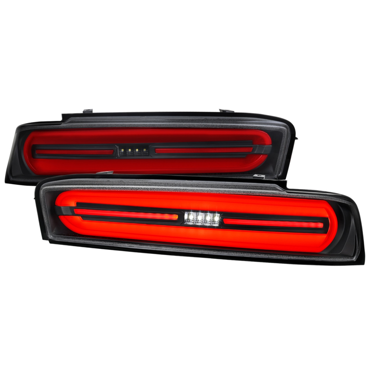 LT-CMR16JRLED-SQ-TM Full Red LED Sequential Tail Light for 2016-2018 Chevrolet Camaro - Black Housing & Clear Lens