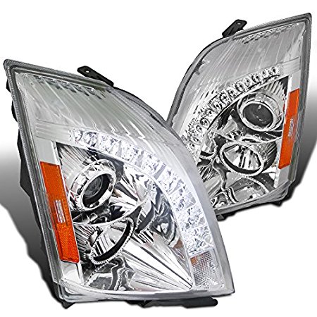 2LHP-CTS08-RS 2008-2014 Cadillac CTS Pro Headlight with LED Stripe - Chrome