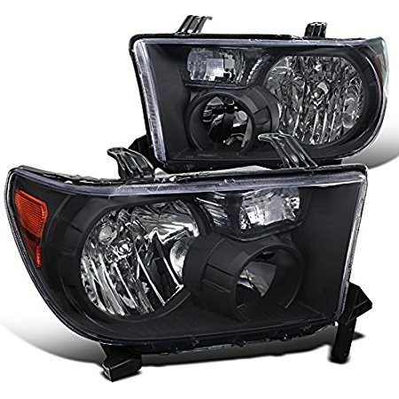 07-14 Toyota Tundra Crystal Housing Headlights Black,2LH-TUN07JM-RS