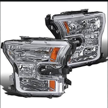 2015 Ford F150 Headlights - Chrome