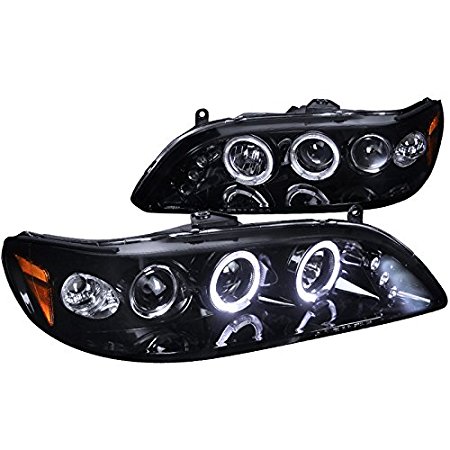 1998-2002 Honda Accord Projector Headlights - Smoke & Glossy Black