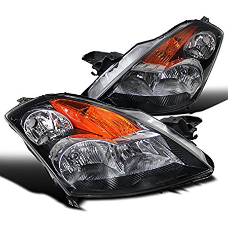 2LH-ALT074JM-RS 2007-2009 Nissan Altima 4D Headlights - Black