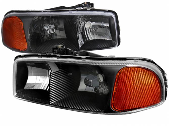 1999-2006 GMC Yukon XL 1500 2500 Headlights - Black