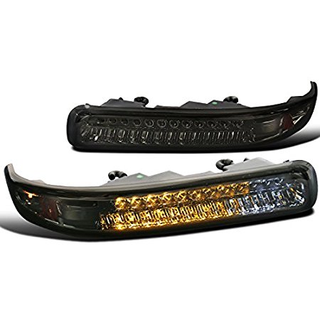 Picture of Spec-D Tuning 2LB-SIV99GLED-RS 1999 - 2002 Silverado LED Bumper Lights, Smoke & Amber