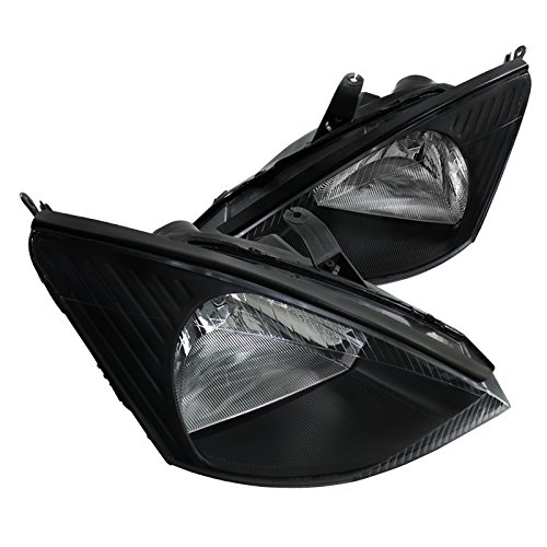 2LH-FOC00JM-RS Headlights for 2000-2004 Ford Focus - Black