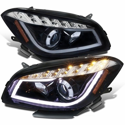 2LHP-MBU08G-TM Projector Headlight for 2008-2012 Chevy Malibu - Glossy Black