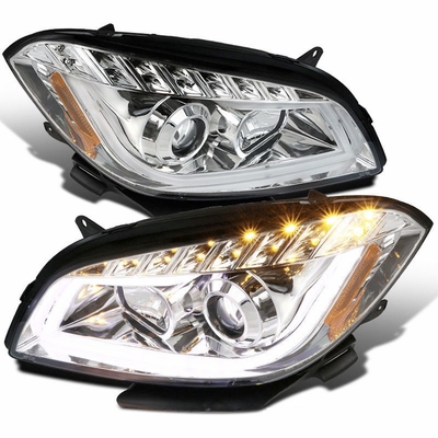 2LHP-MBU08-TM Projector Headlight for 2008-2012 Chevy Malibu - Chrome