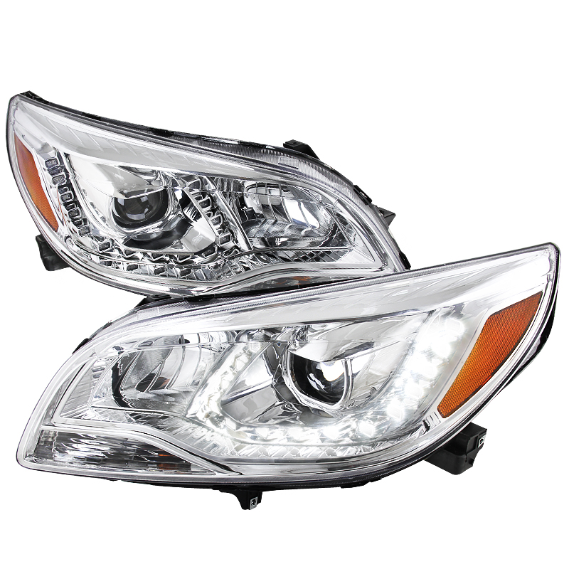 2LHP-MBU11-RS Projector Headlights for 2013-2015 Chevy Malibu - Chrome