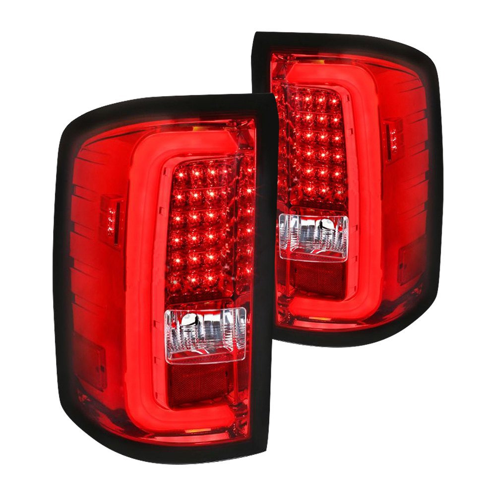 LT-SIE14RLED-TM 14-17 GMC Sierra LED Tail Lights - Chrome
